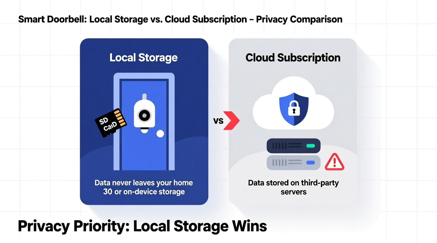 smart doorbells with storage vs cloud subscription which protects privacy better