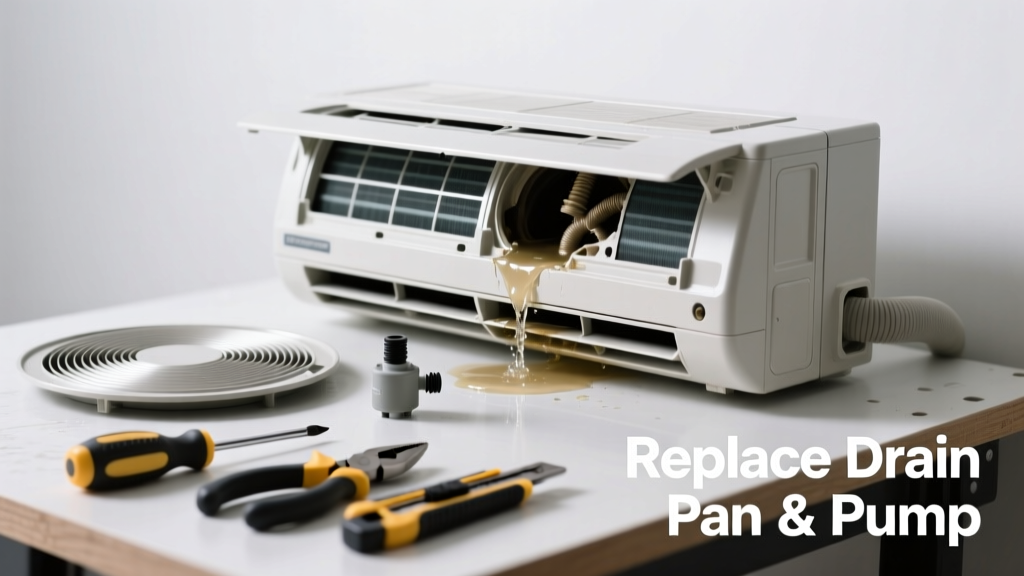 Mini Split Leaking Water? Replace the Drain Pan or Pump