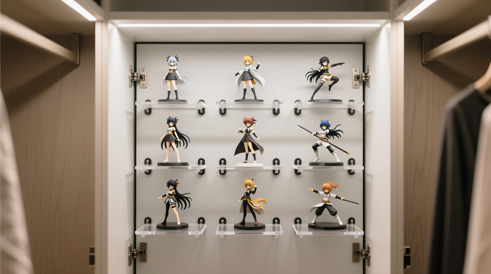 anime figure closet door organization tips