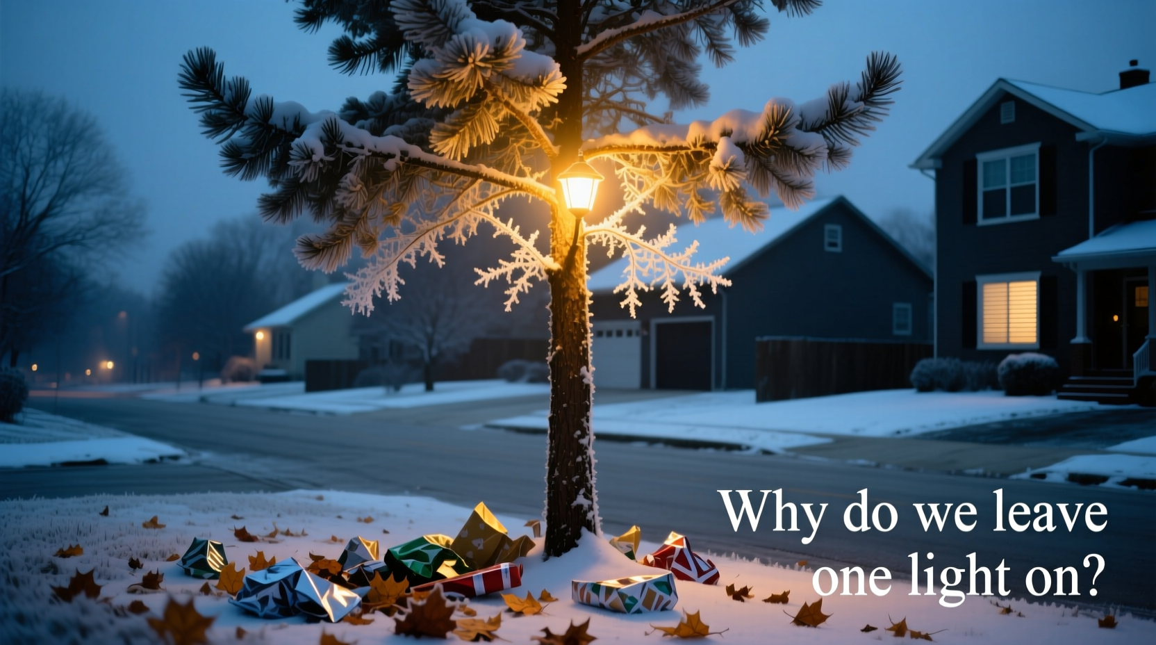 why do people leave one light on the tree after holidays ends