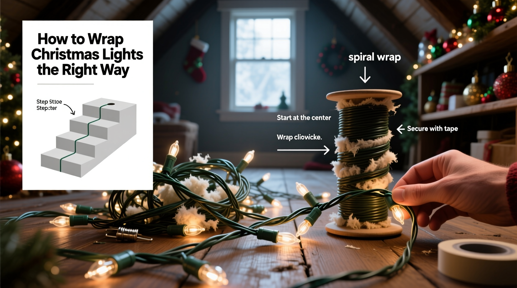 why do christmas lights get tangled and how to wrap them the right way