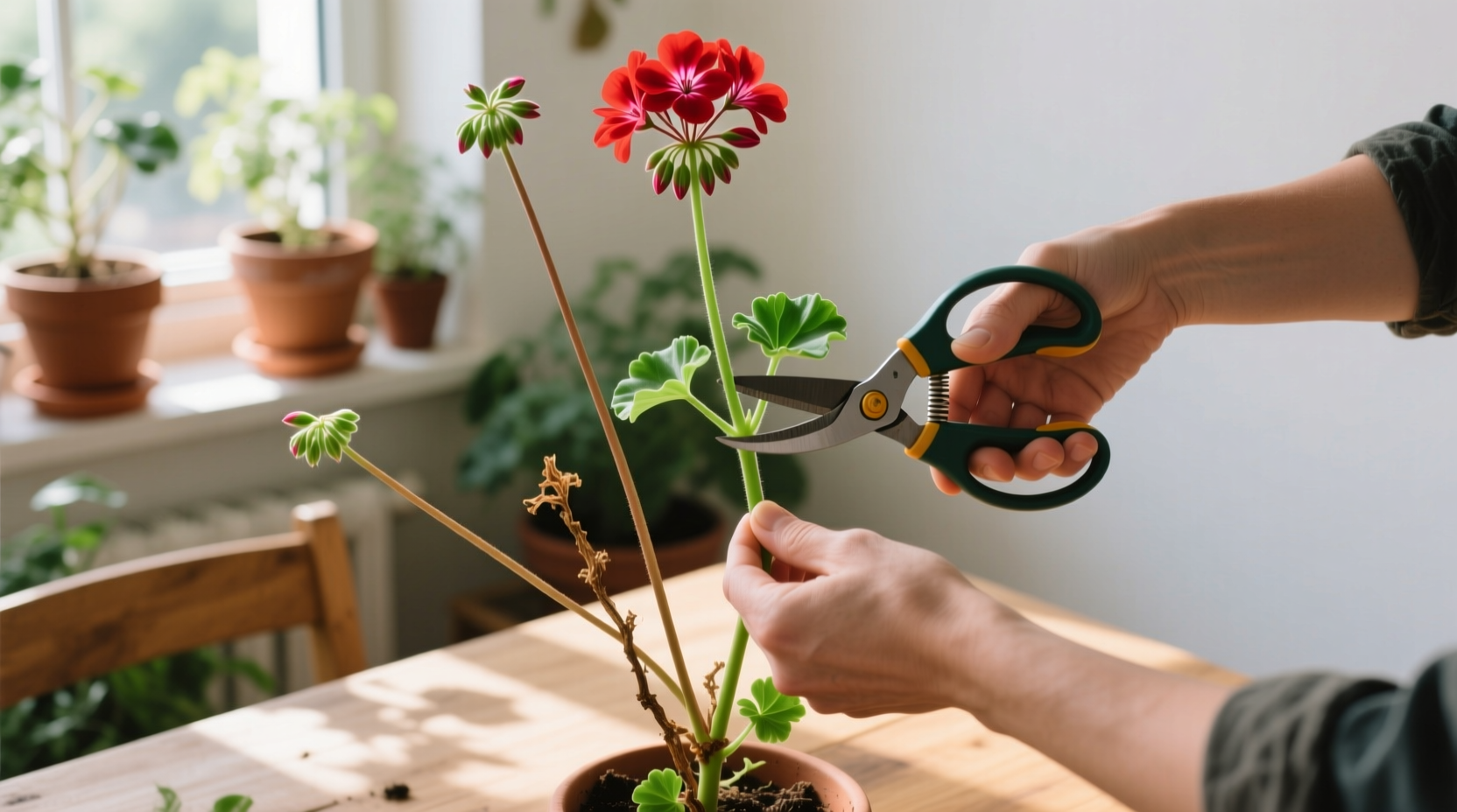 How to Prune a Leggy Geranium Indoors