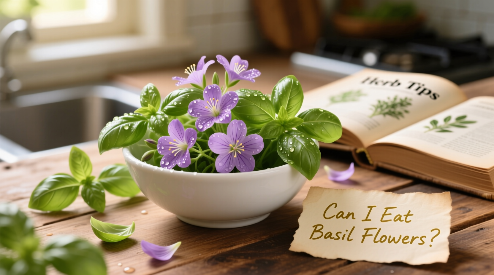 5 Ways to Eat Basil Flowers | TheHomeSprouts