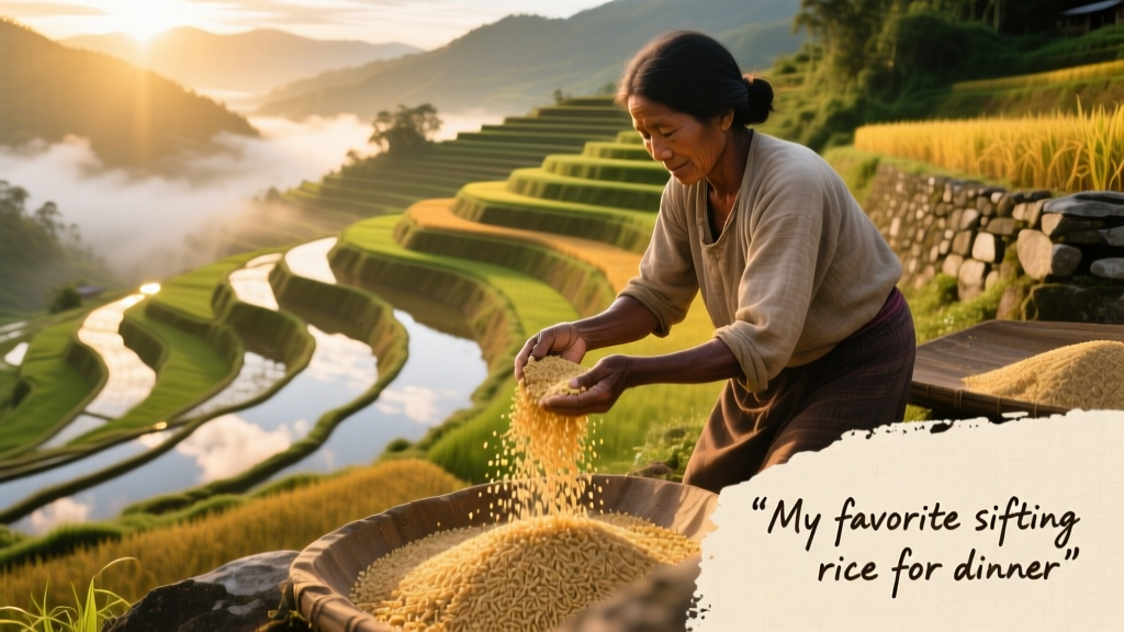 Photo Favorite: Sifting Rice for Dinner at the Rice Terraces of Batad