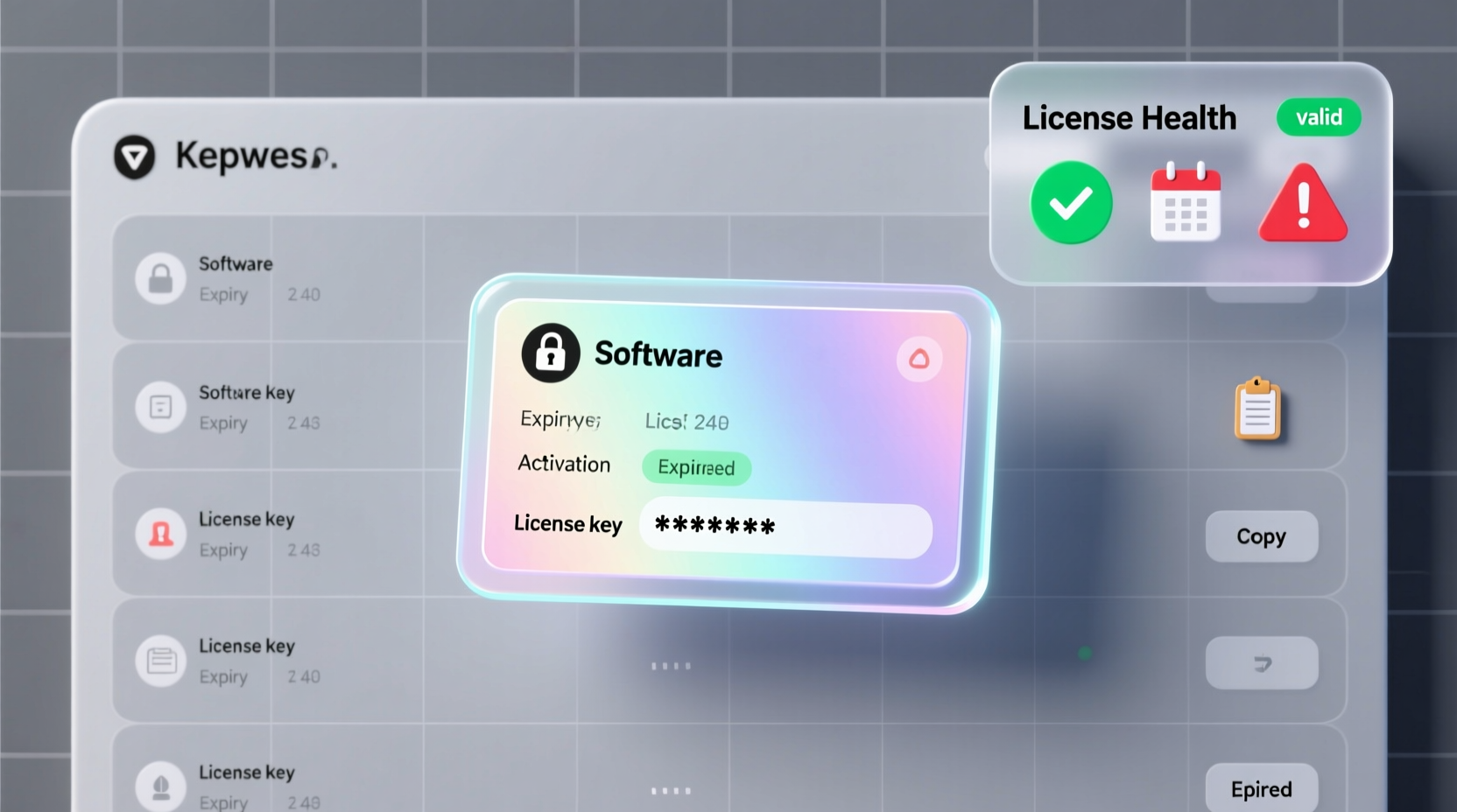 track software licenses with keepass