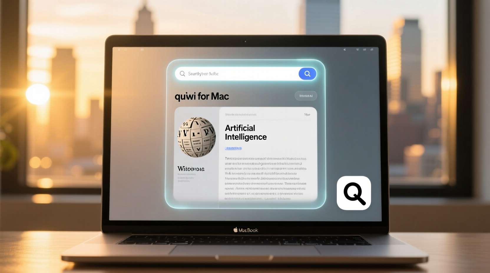 qwiki for mac lets you search and read wikipedia direct