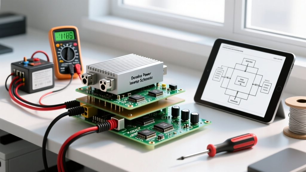 Decoding a Power Inverter Schematic: Block Diagrams, Sizing Math, and Battery Wiring