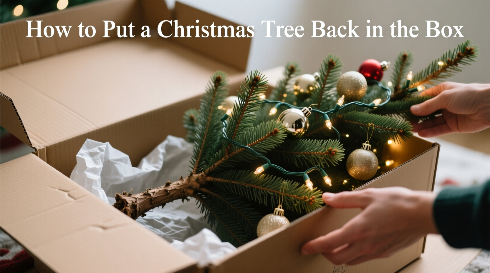 how to put a christmas tree back in the box