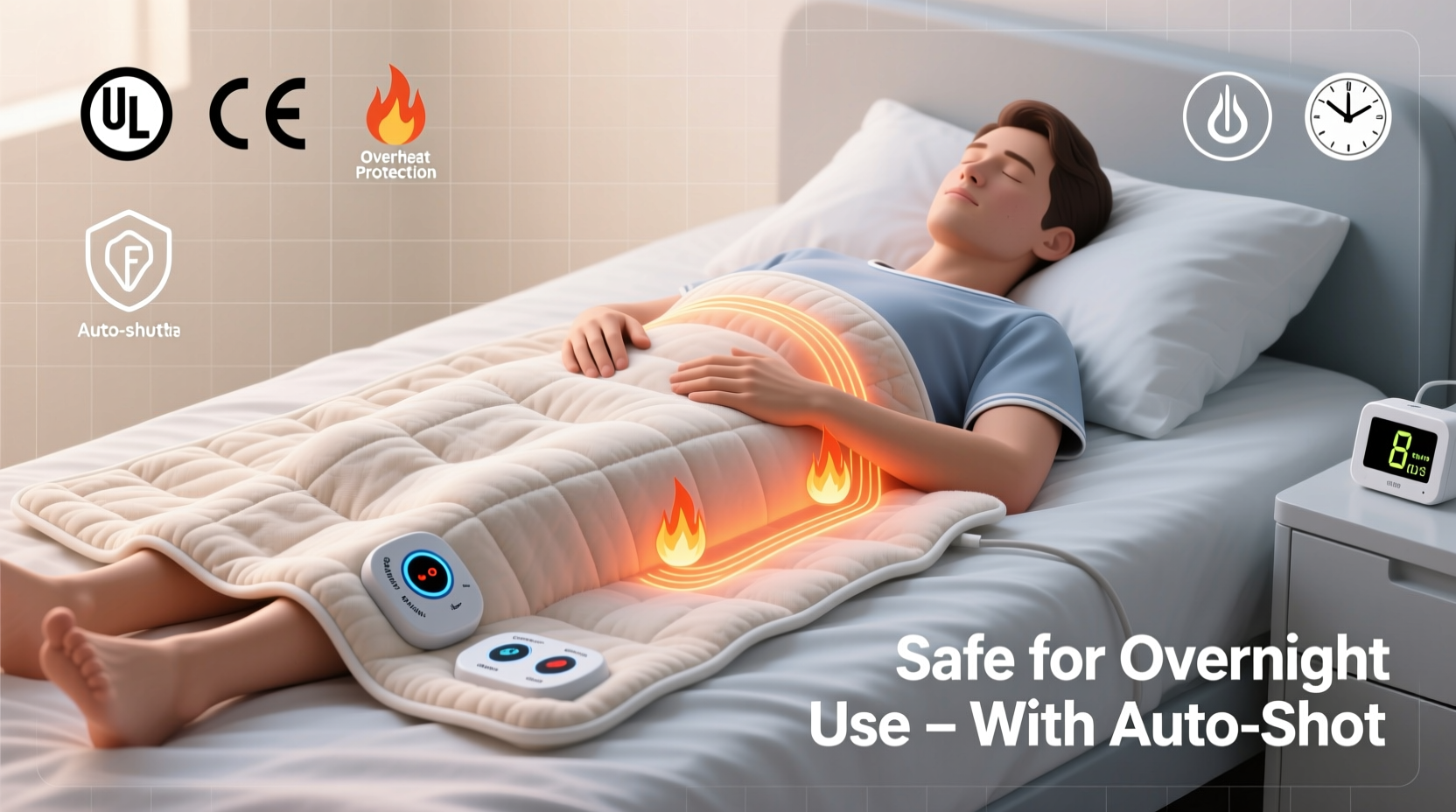 is a heated blanket safe for overnight use or a potential fire risk