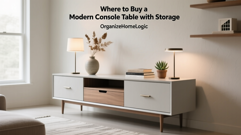 Where to Buy a Modern Console Table with Storage