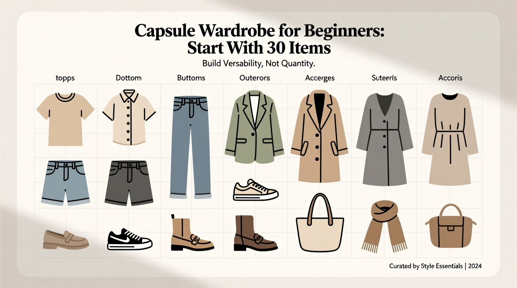 capsule wardrobe checklist for beginners how to start with just 30 items