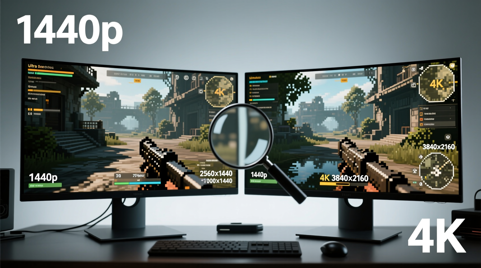 4k vs 1440p monitors for gaming is the resolution bump visible on a 27 inch screen
