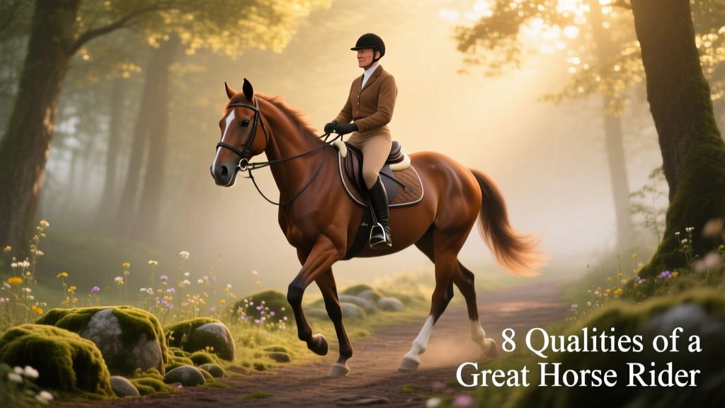 Rider and horse moving in harmony during a relaxed trail ride