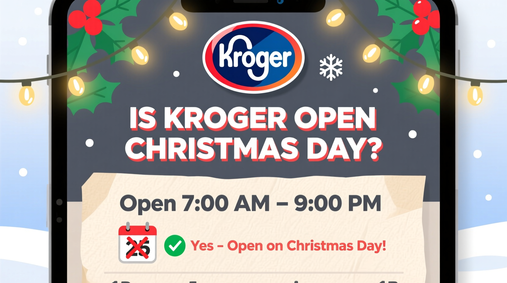 is krogers open christmas day