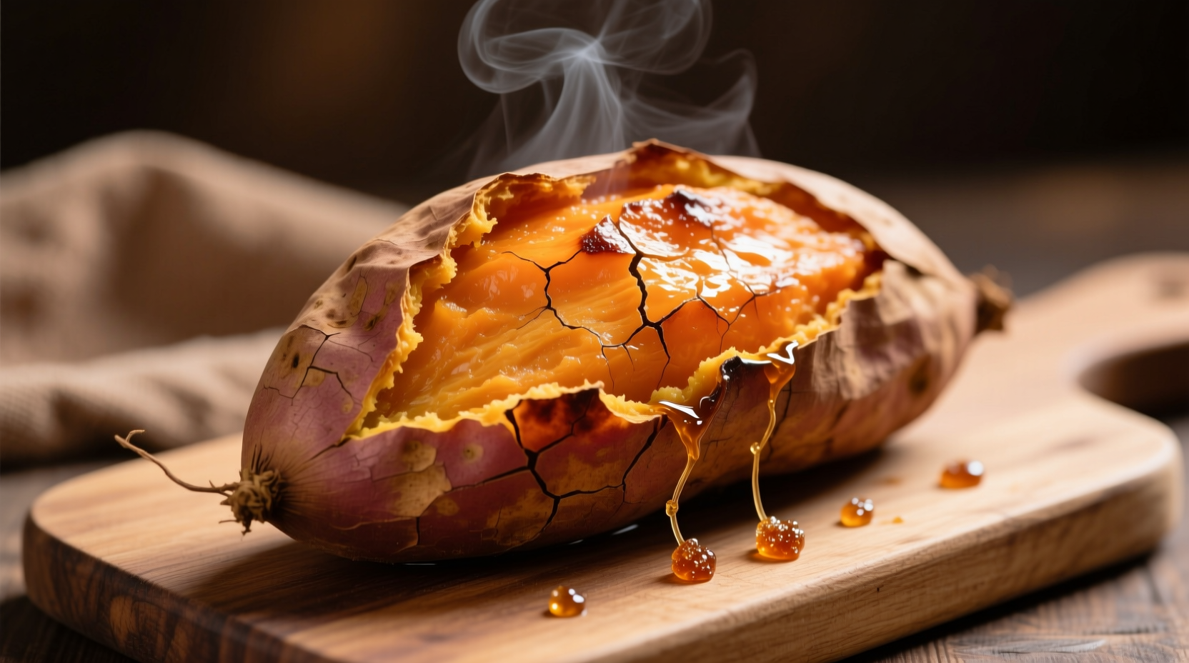 Medium baked sweet potato with skin on