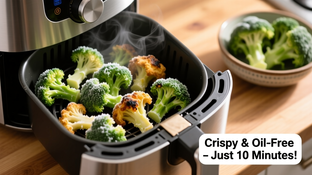 Crispy Frozen Broccoli in Air Fryer Without Oil