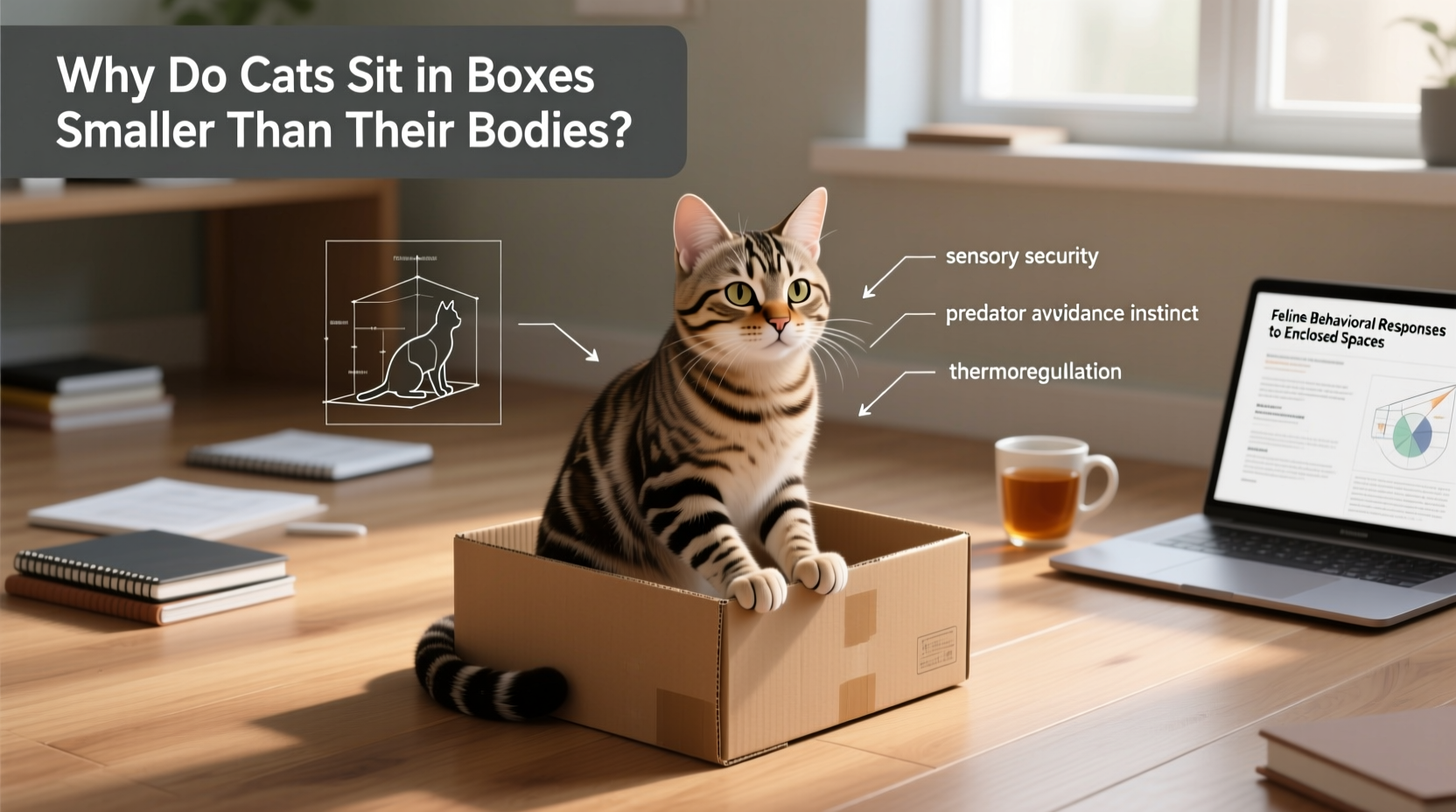 why do cats sit in boxes smaller than their bodies behavioral science insight