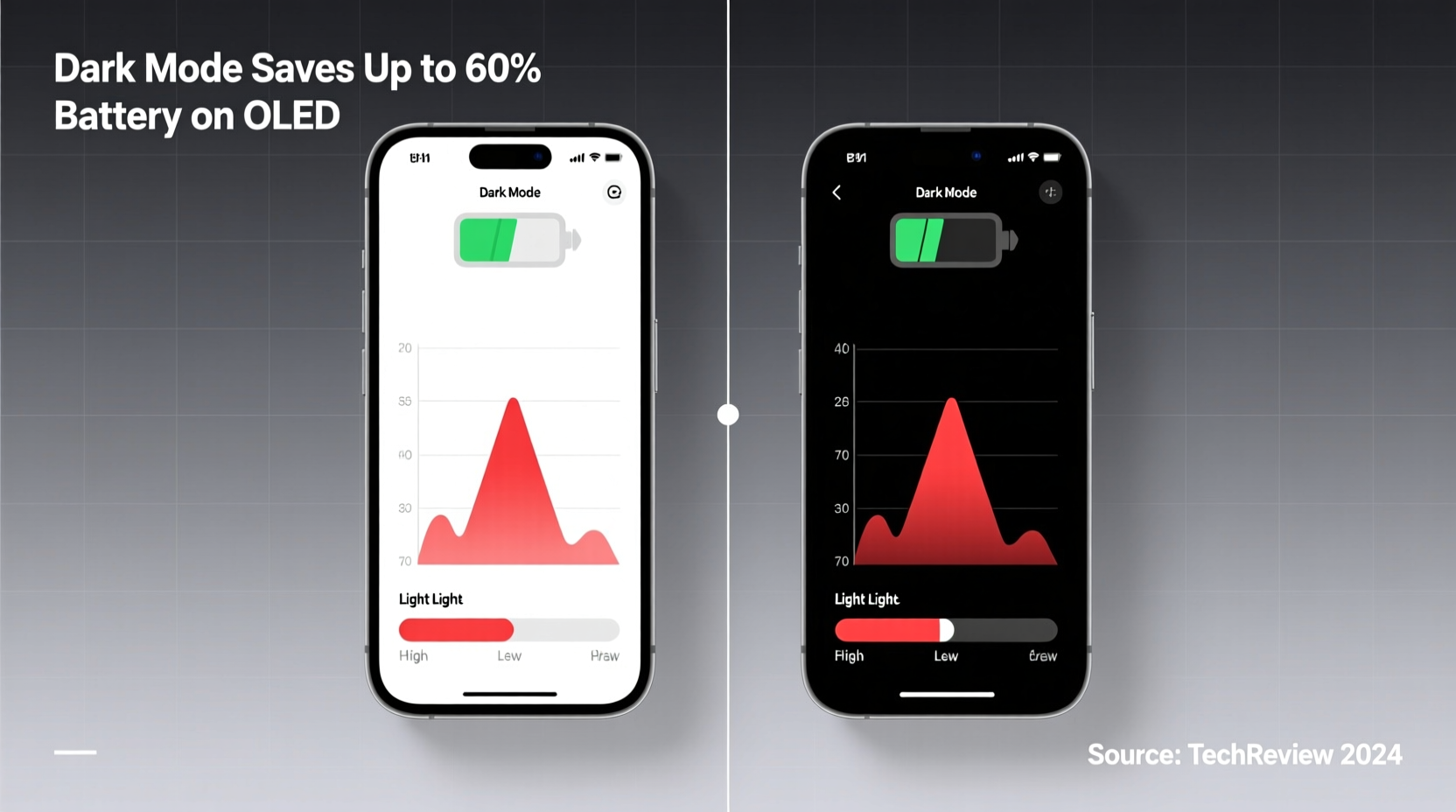 does dark mode save battery on oled screens and how much difference it makes