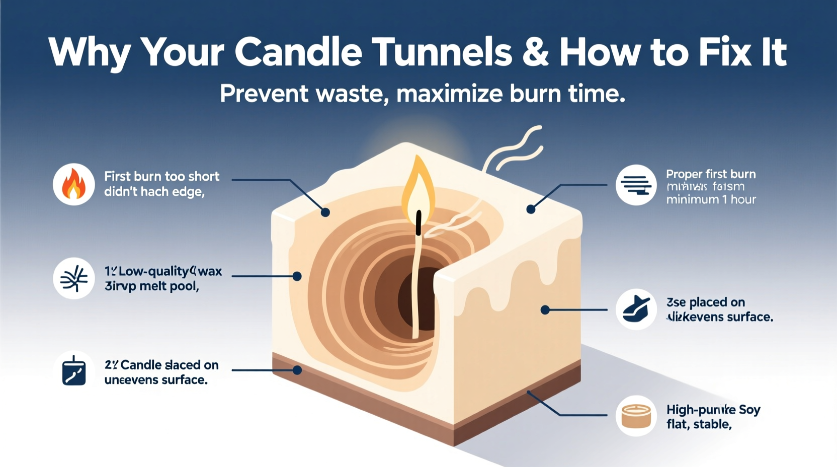 why does my candle tunnel common causes and how to fix uneven burning