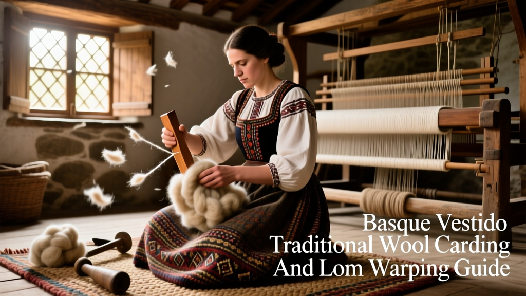 Basque Vestido Traditional Wool Carding And Loom Warping Guide