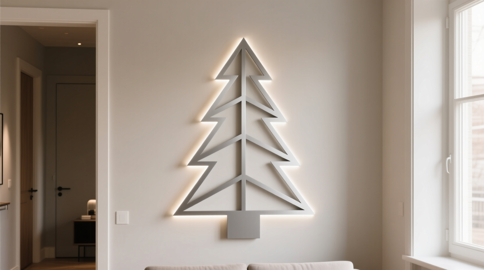 is a wall mounted christmas tree practical for modern minimalist homes