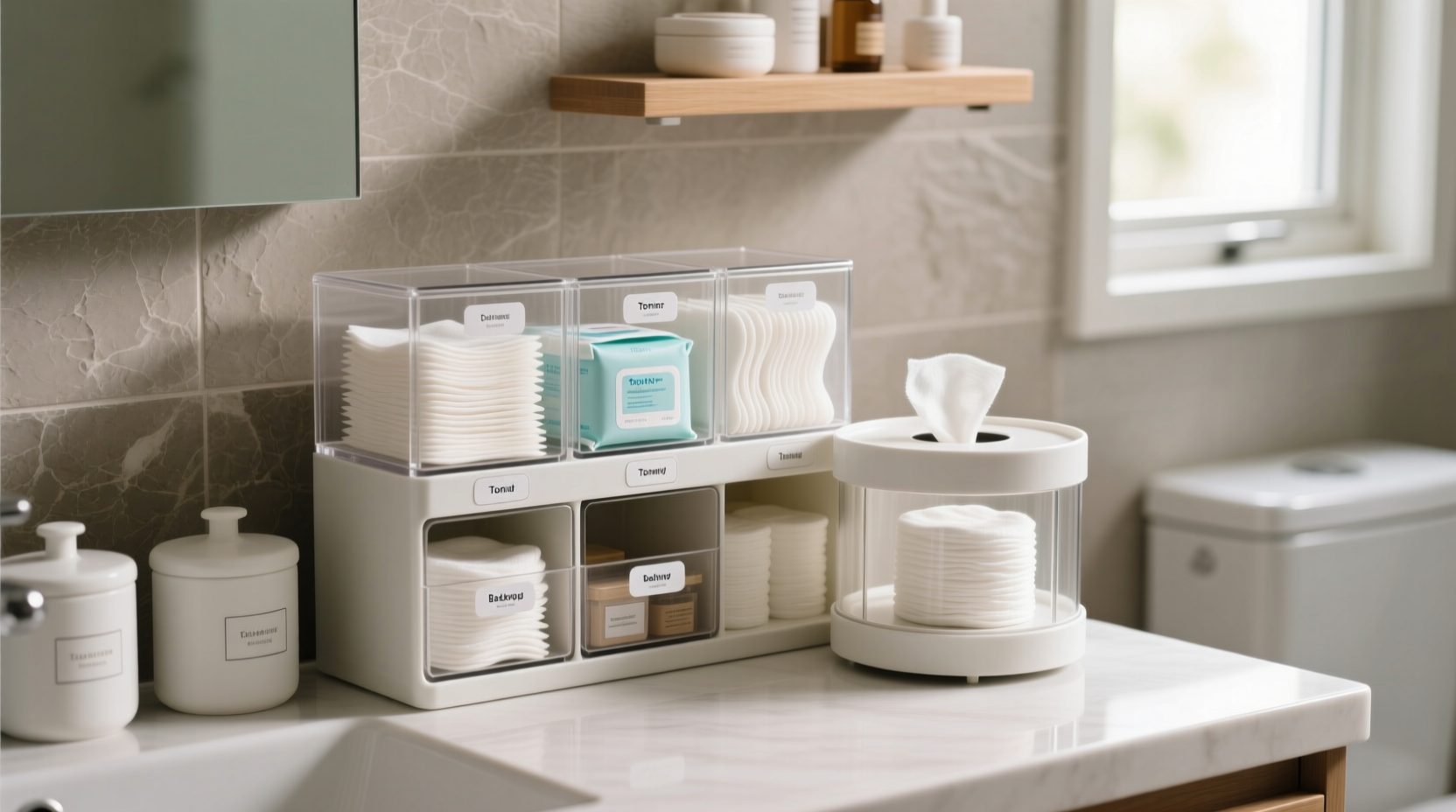 closet organization tips for skincare pads