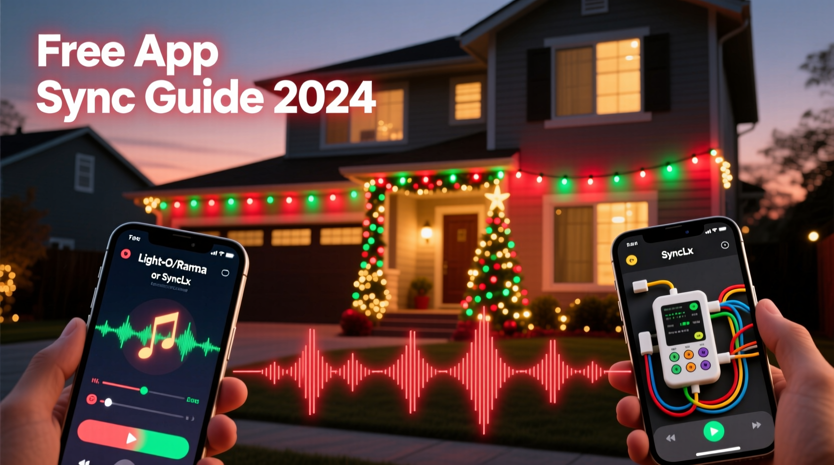 how to sync music with animated christmas light displays using free apps