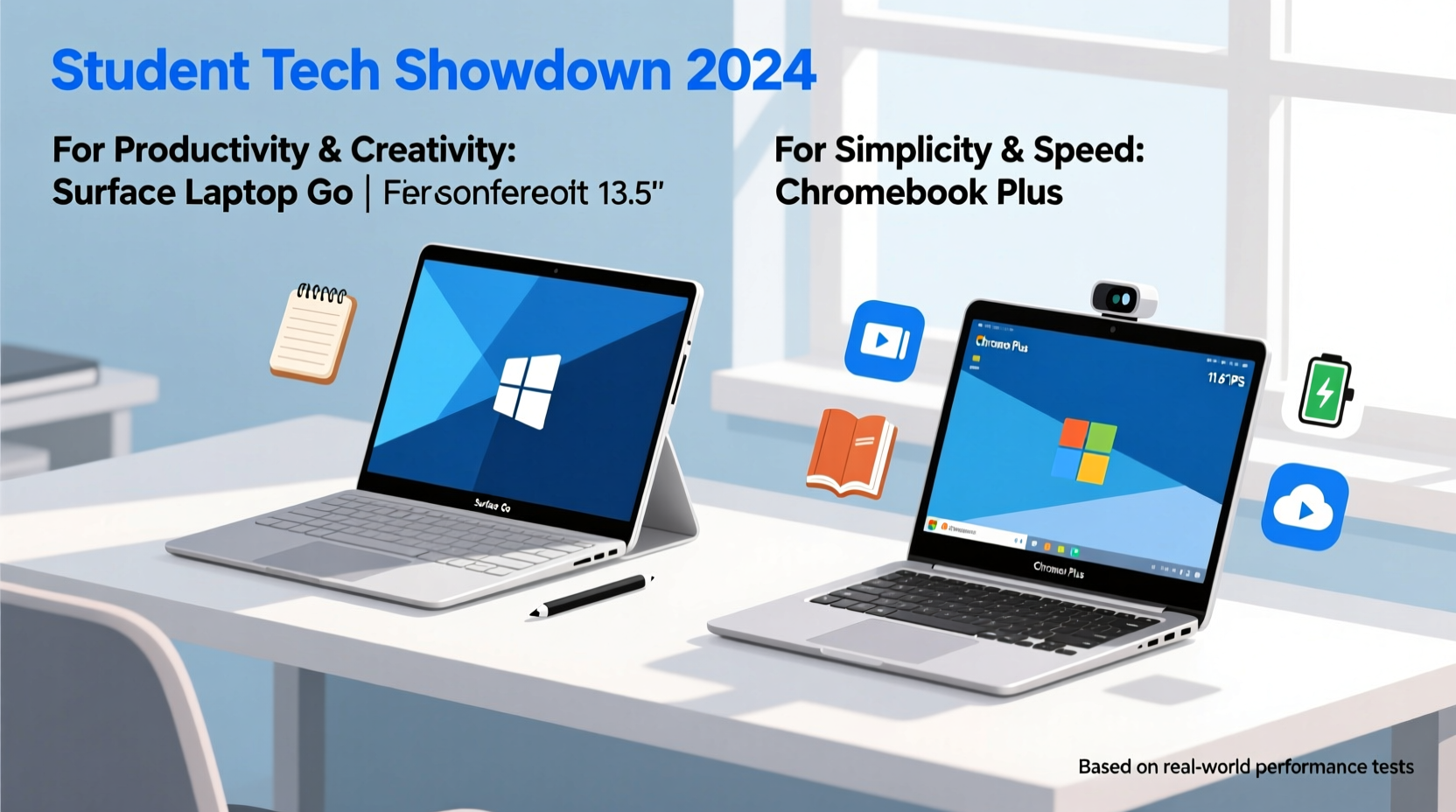 surface laptop go vs chromebook plus which is better for students