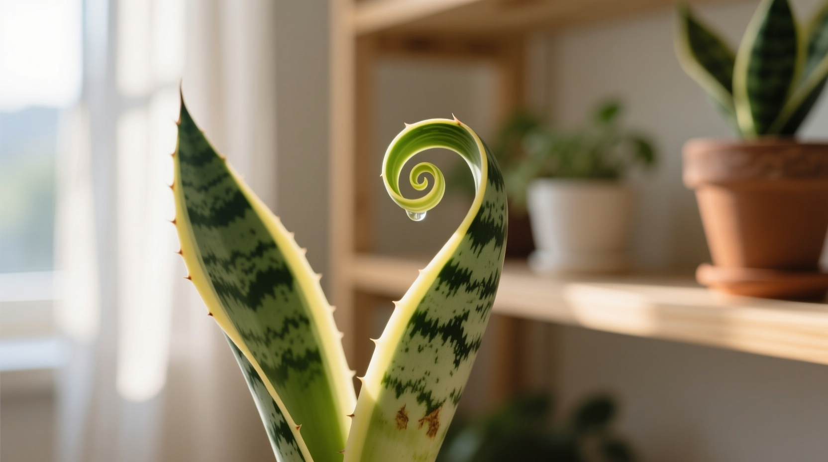 why are the blades on my sansevieria curling