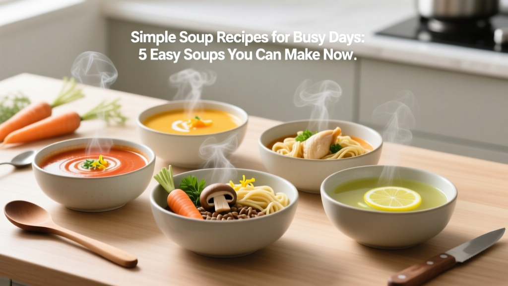 Easy Soup Recipes for Busy Days: 5 Quick Soups (2026)