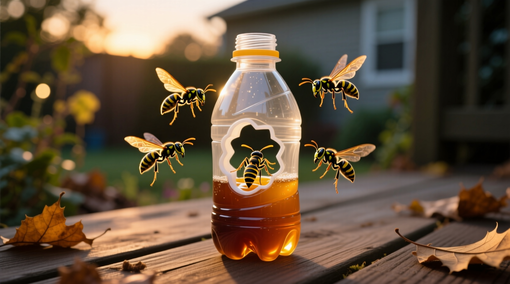trap wasps with soda bottles