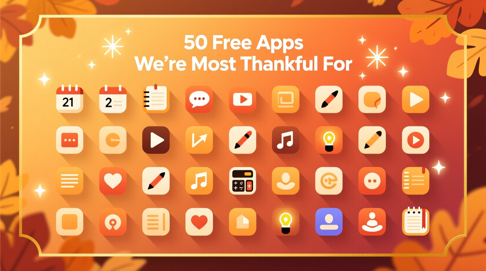 50 free apps were most thankful for