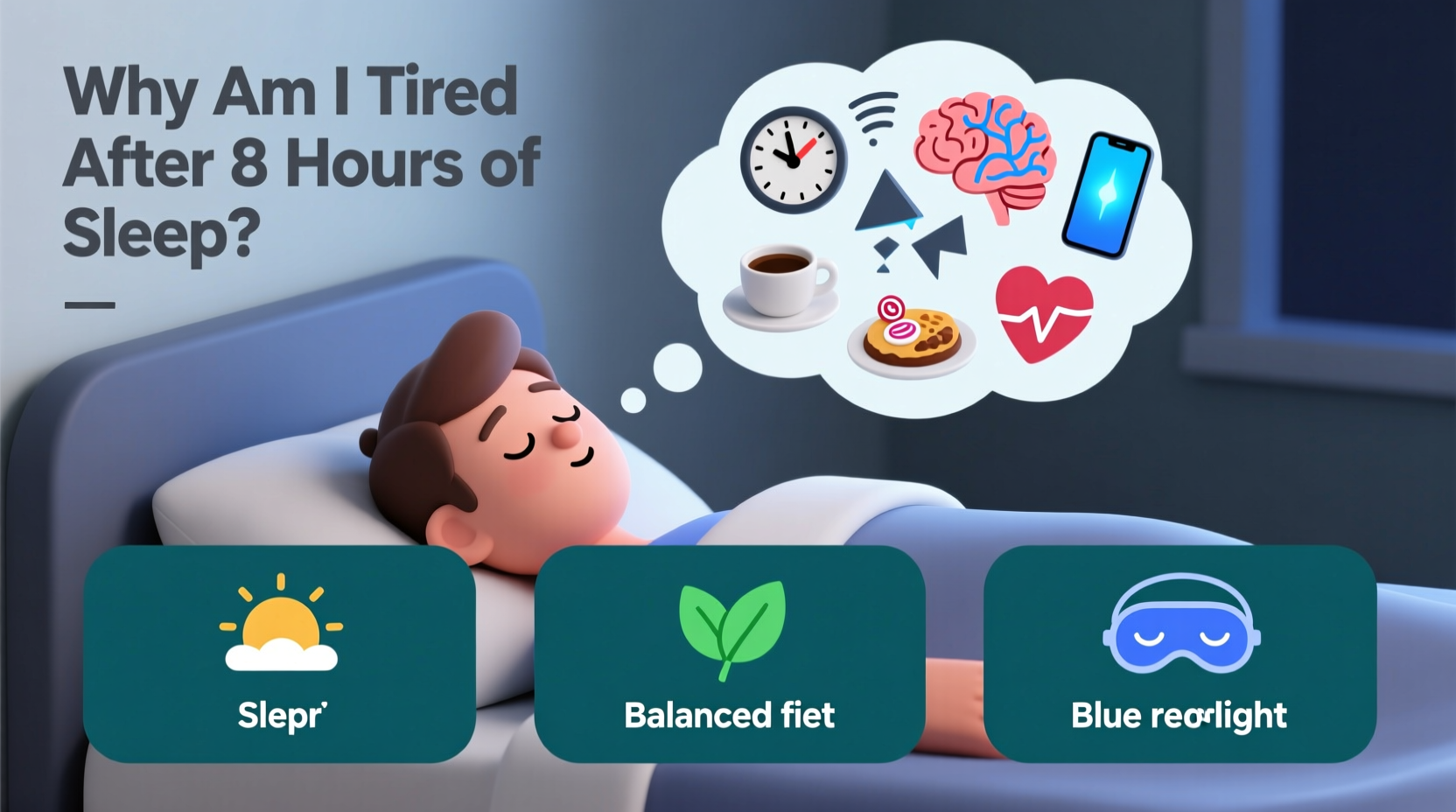 why am i tired after sleeping 8 hours potential reasons and fixes