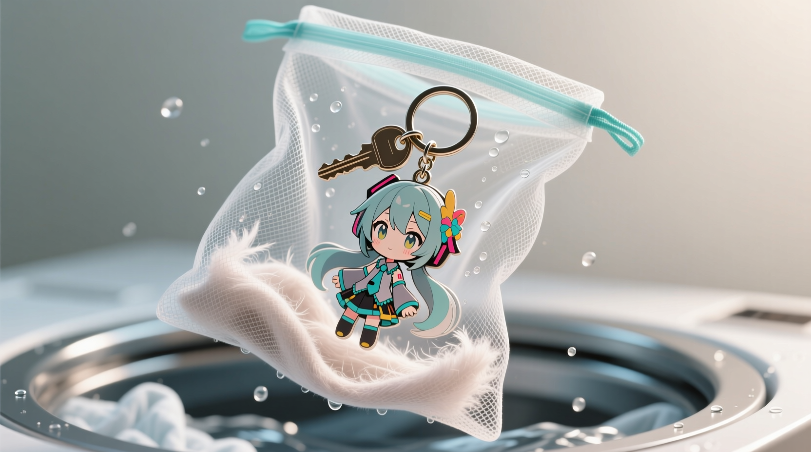 does mesh bag washing prevent anime keychain fraying