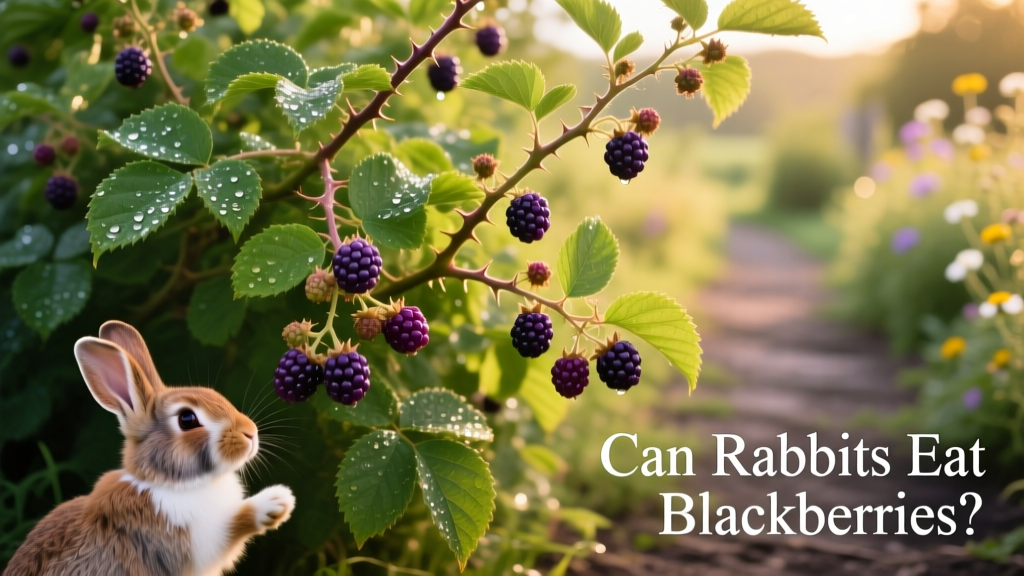 Blackberry bush with leaves, stems, and berries in natural sunlight