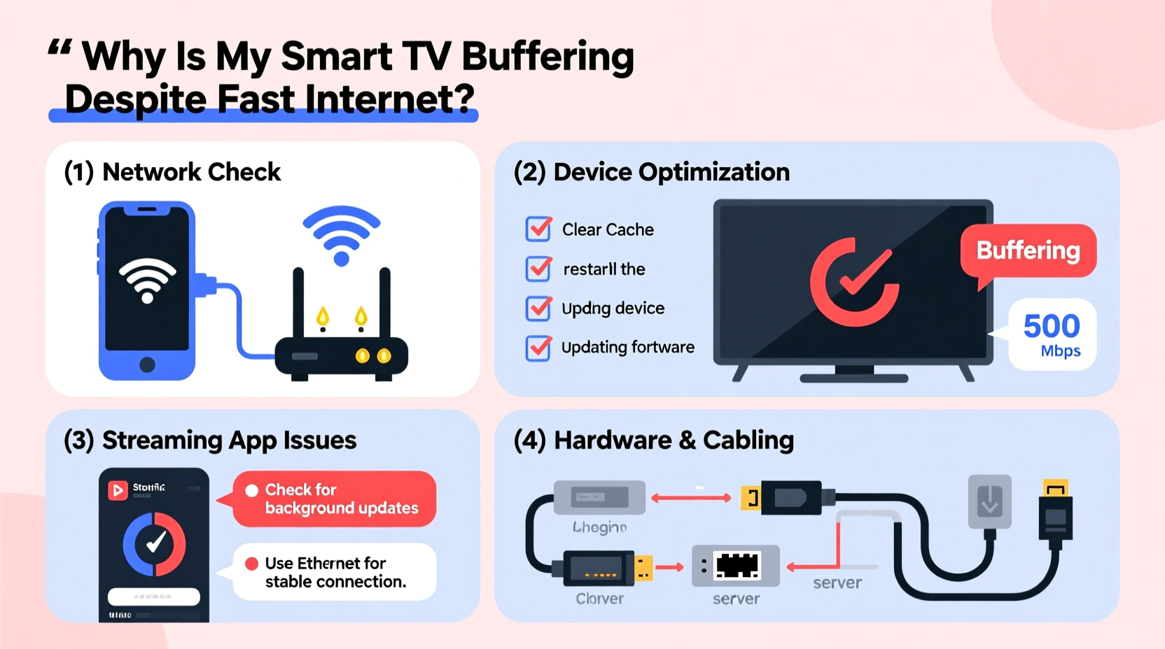 why is my smart tv buffering even with fast internet troubleshooting steps