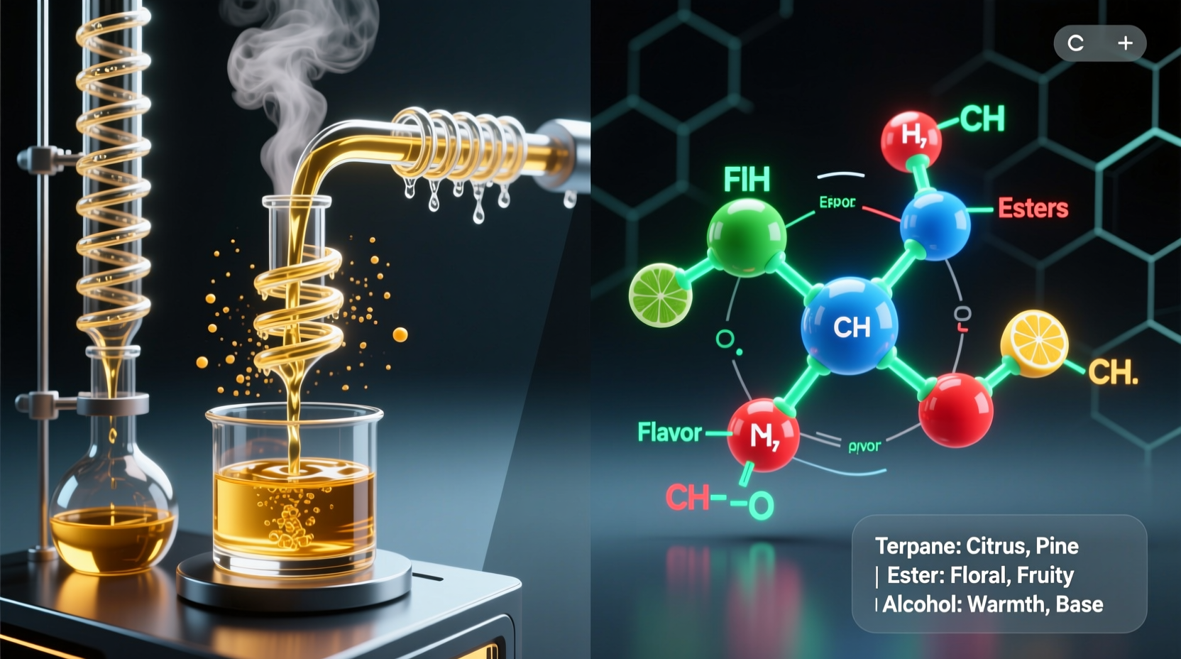 Non-alcoholic Spirit Distillation Animation App Vs Molecular Structure ...