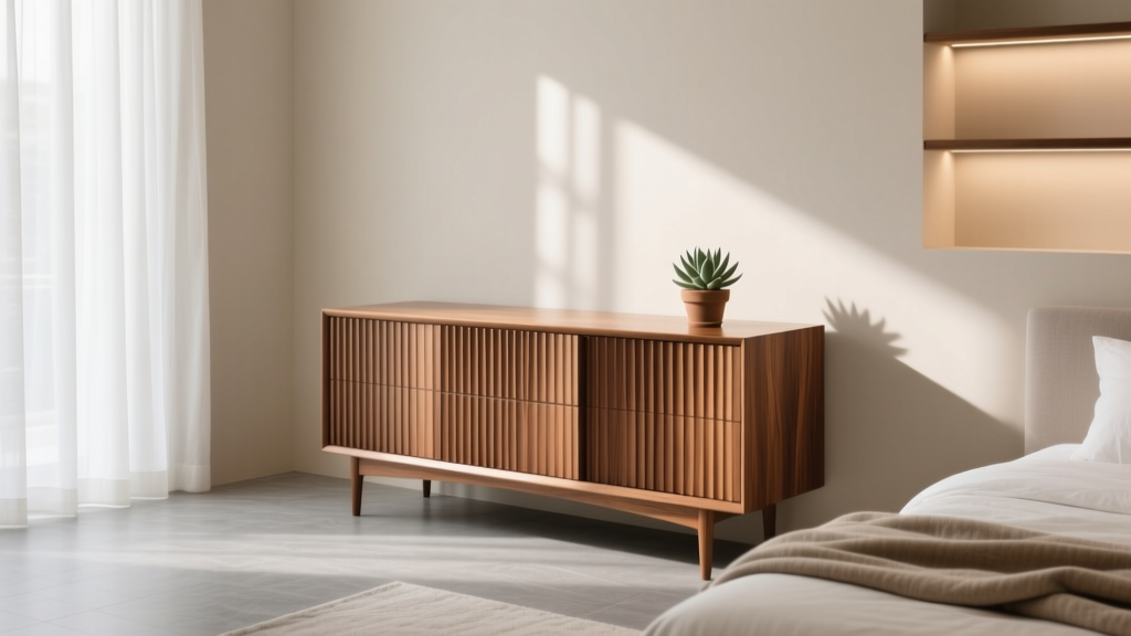 Bedroom Fluted Wood Dresser Trend - The Decor Mag