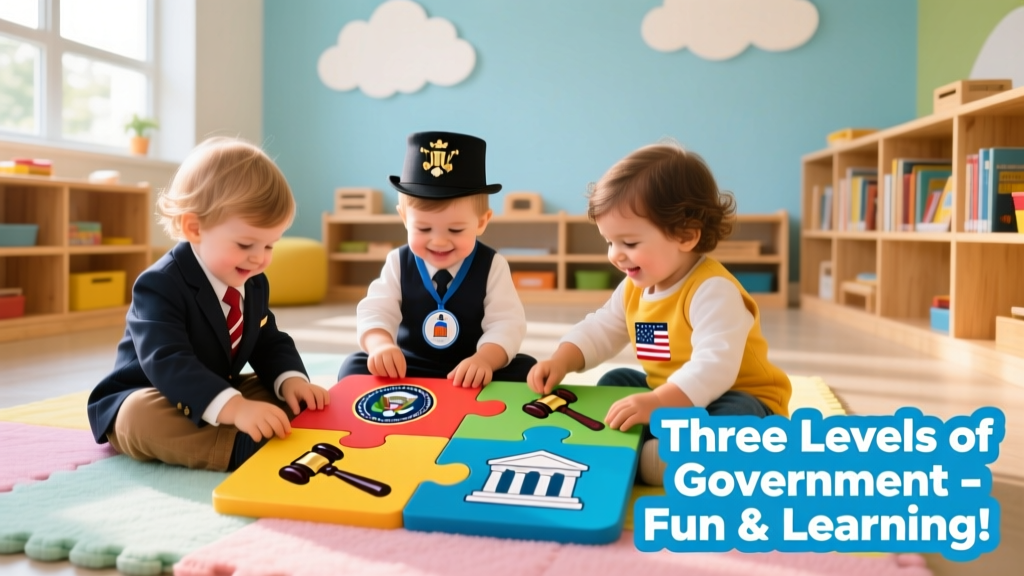 Three Levels of U.S. Government Puzzle Activity: A Hands-On Learning Tool for Toddlers and Preschoolers