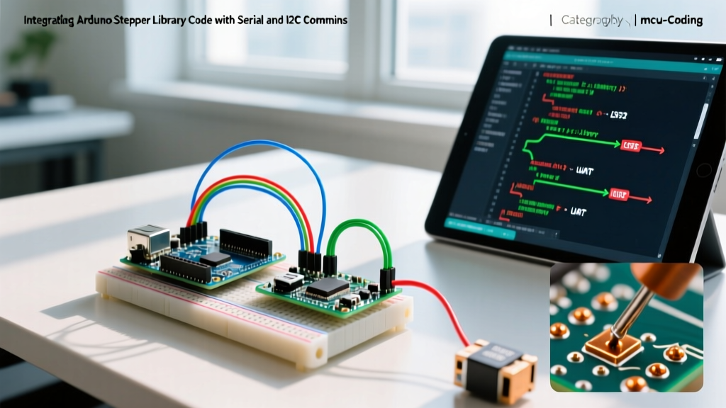 Integrating Arduino Stepper Library Code with Serial and I2C Comms