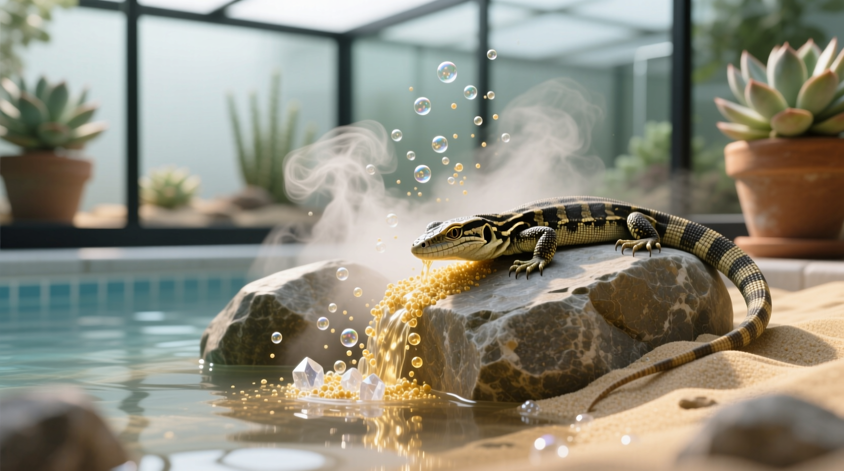 eco friendly cleaning sanitize basking rocks safely
