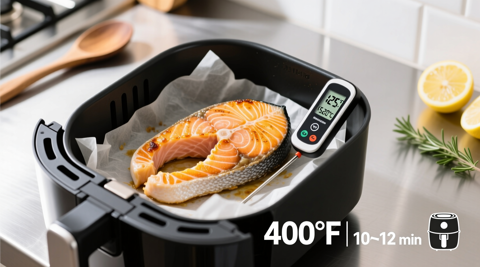 what temp to cook salmon in air fryer