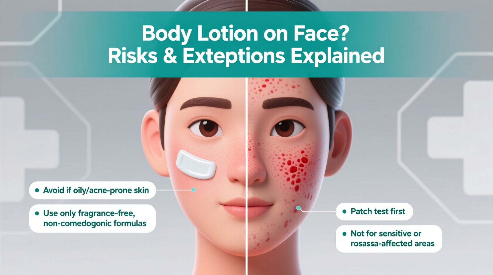 can you use body lotion on your face risks and exceptions explained