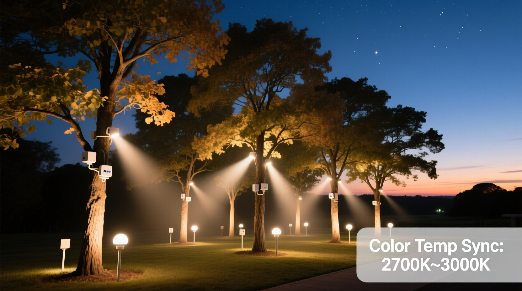 how to calibrate color temperature across multiple smart light brands for cohesive tree lighting