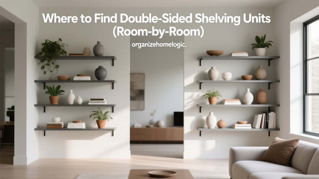 Where to Find Double-Sided Shelving Units (Room-by-Room)