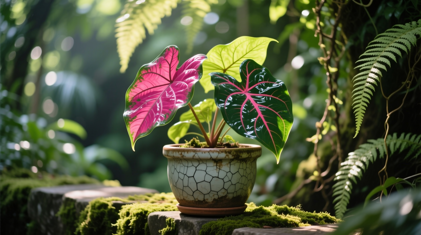 caladium pot