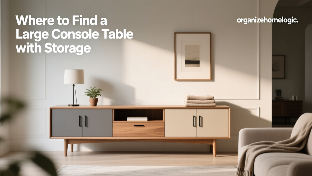 Where to Find a Large Console Table with Storage