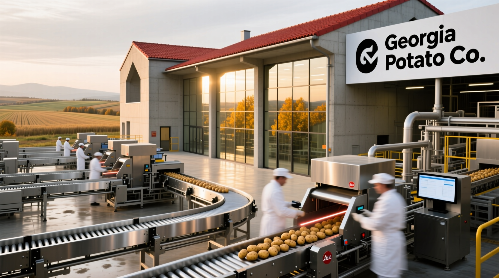 Modern potato processing facility in Georgia