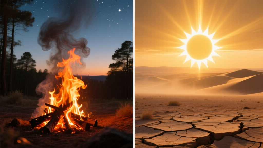 Fire vs Sun: Dream Symbol Comparison