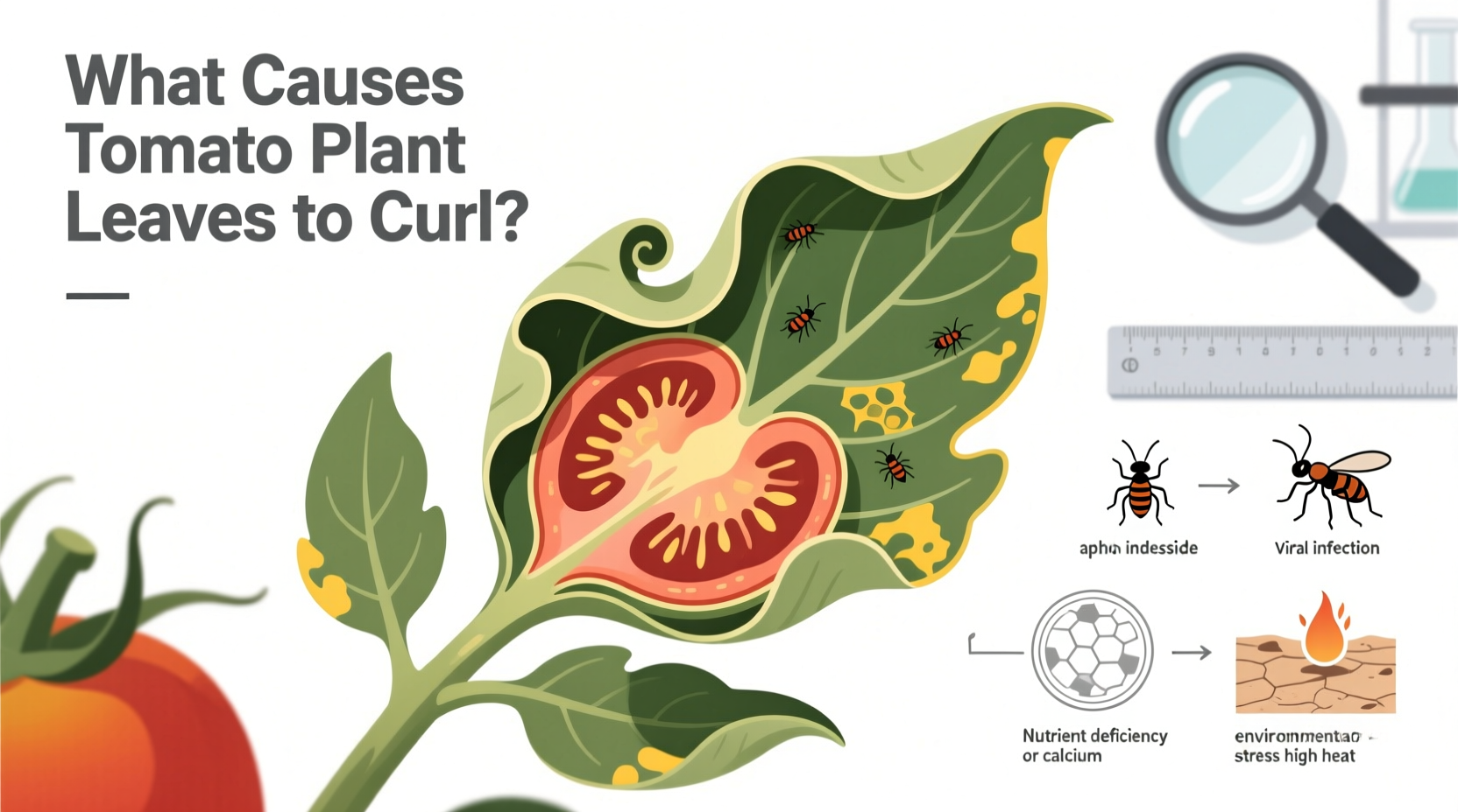 what causes tomato plant leaves to curl